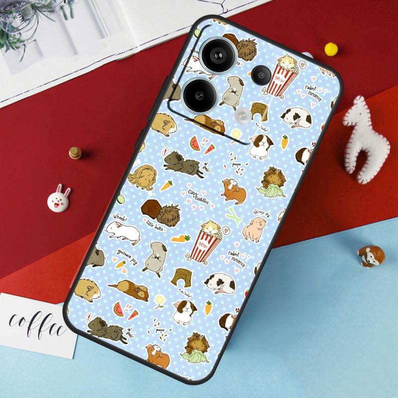 Милый Мультяшный Чехол Морская Свинка Для Xiaomi Redmi Note 13 Pro 14 12 11 10 15 Pro Plus Redmi 10C 12C 13C 14C 15C 15 Чехол