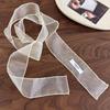 Y2K Silk Scarf Thin Organza Headscarf Decorative Long Skinny Scarf  Beach