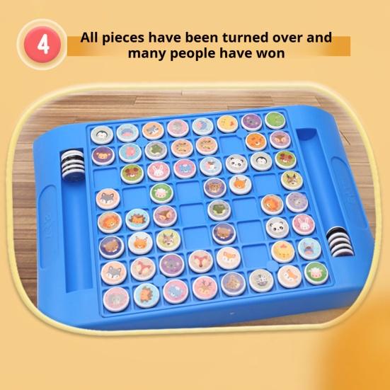 Игра в шахматы «Реверси» для детей, 2 игрока, мультяшные животные, переворачивающие шахматы, игра на сопоставление, тренировка внимания, развивающая память для малышей, игрушка