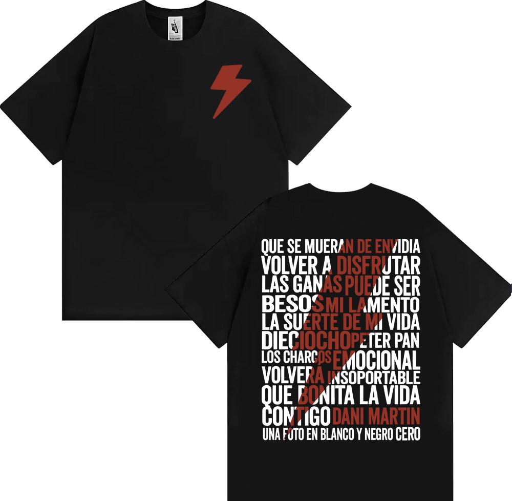 Dani Martin La Montana Rusa Album Merch Tshirt Summer Mens Casual Fashion Hip Hop Street Wear Comfortable Cotton Top Tshirt