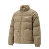 Li Ning Sports Trend Series Stand Collar Warm Casual Comfortable Down Jacket Men Jacket Light-Chestnut-Brown AYMT209-2