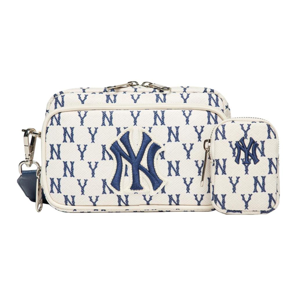 New MLB Mini NY Yankees Monogram Crossbody Bag Cream 3ACRS012N-50CRS