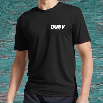 Новый логотип DUB V Records (белый) Активный Логотип Американская Футболка Смешная Размер от S до 5XL