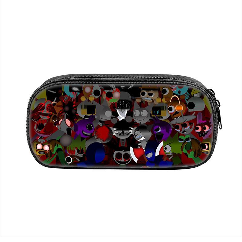 Sprunki Game Character Print Student Single Layer Stationery Storage Bag For Students And Office Supplies