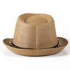 Hat Women's Summer Fashion British Top Hat Breathable Sunshade Hat Riveted Jazz Hat Men's Straw Weaving Small Hat