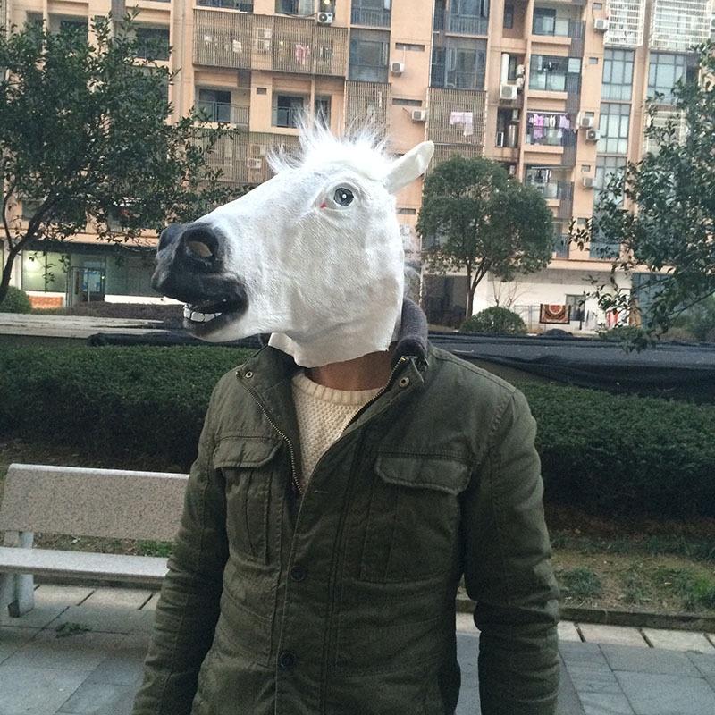 Маска головы лошади из латекса премиального качества, идеально подходящая для Хэллоуина и косплей-вечеринок