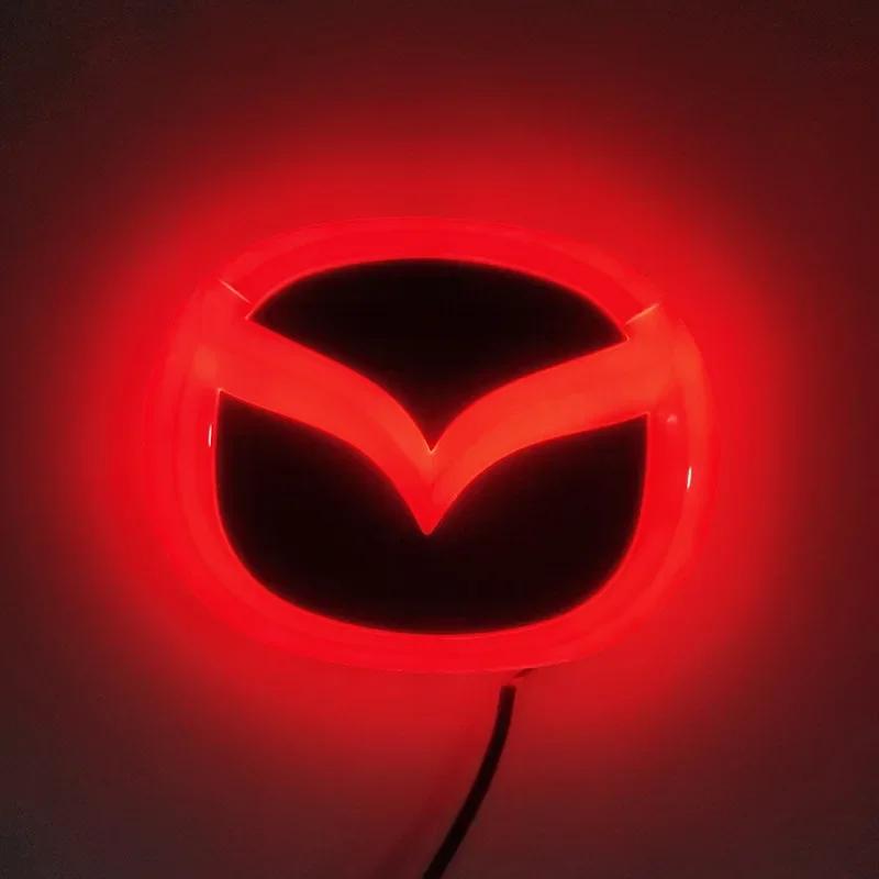 2025 Горячий Автомобиль 4D Светодиодная Подсветка Задний Значок Наклейки для Логотипа Mazda 2 3 6 RX8 RX7 CX7 8 CX5 MX5 323 Декорация Эмблемы Авто Аксессуары