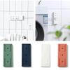 Self-Adhesive Desktop Socket Fixer Cable Power Strip Hold Wire Holder Wall-Mounted Socket Holder Home Cable Wire Organizer Racks
