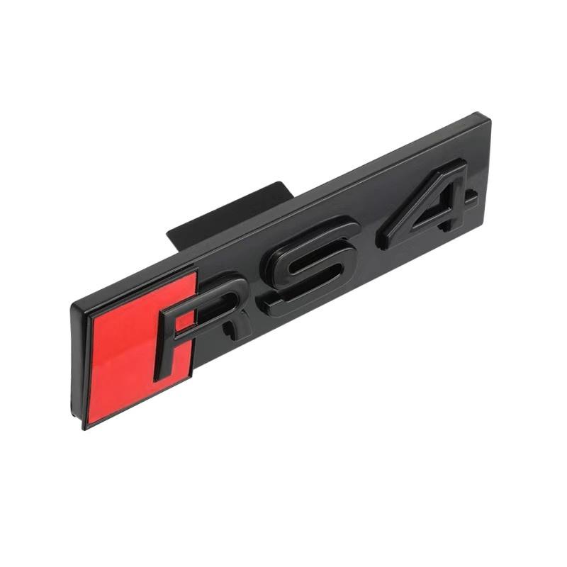 3D ABS Chrome Black Logo S3 S4 S5 S6 S7 S8 Emblem Car Front Grill Badge For Audi RS3 RS4 RS5 RS6 RS7 8 Auto Styling Accessories