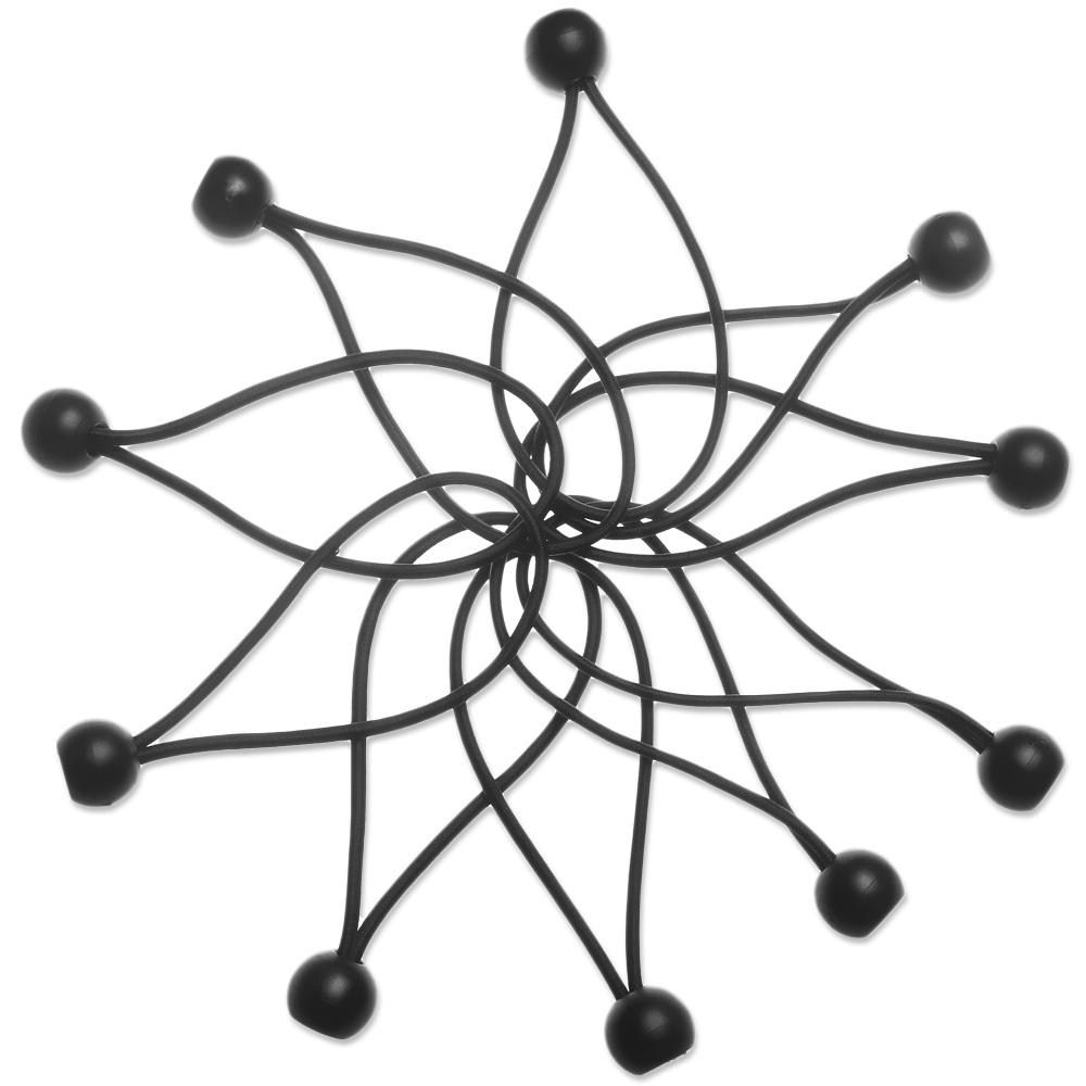 Ударопрочный эластичный шнур для бутылки с водой Фиксированная петля Черный мяч Банджи-шнур Эластичная веревка