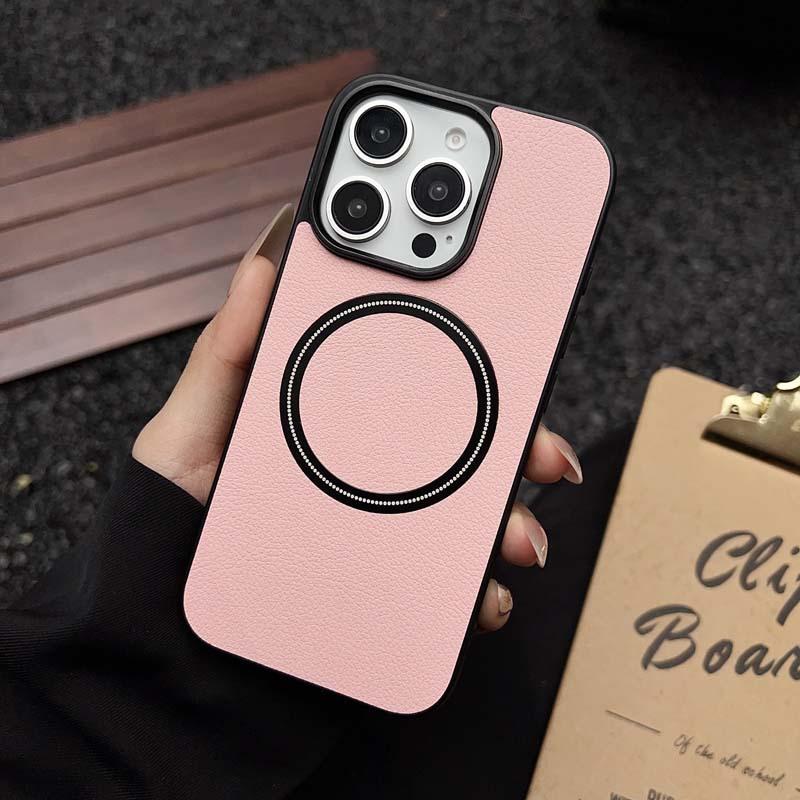 Применимый чехол для мобильного телефона iPhone 17 Новый узор личи 16 Магнитное притяжение 15Promax Индивидуальный простой 14 чехол для мобильного телефона