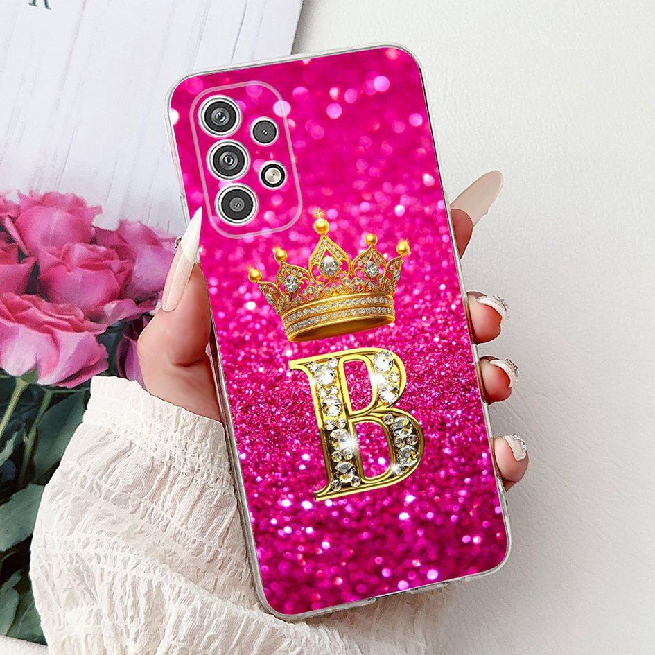 Милый Чехол с Буквами для Samsung Galaxy A13 A23 A33 A53 5G Прозрачный Силиконовый Мягкий TPU Парные Чехлы для Samsung A13 4G Capa