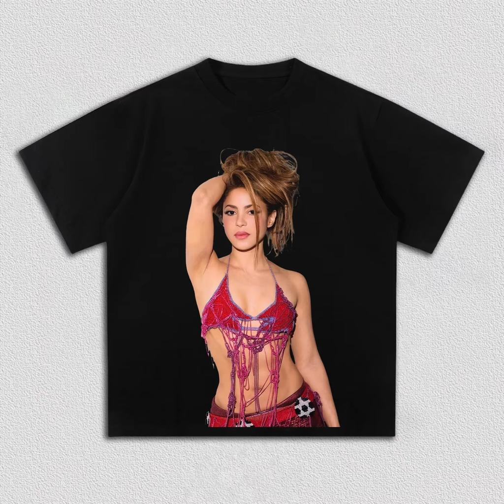 Shakira Photo Dai Dai Merch T shirt 2026 Summer Cotton Unisex Men‘s Women's T-Shirts Y2k Fans Casual Fashion Popular Tee