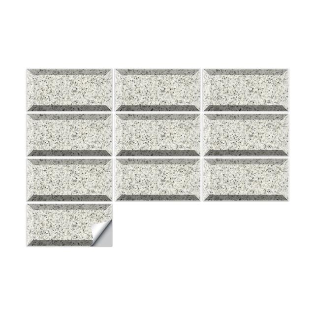 20x10 см современные водонепроницаемые 3D наклейки на плитку, виниловые самоклеящиеся наклейки на стену для дома, кухни, ванной комнаты, наклейки на пленку и палку, 10 листов