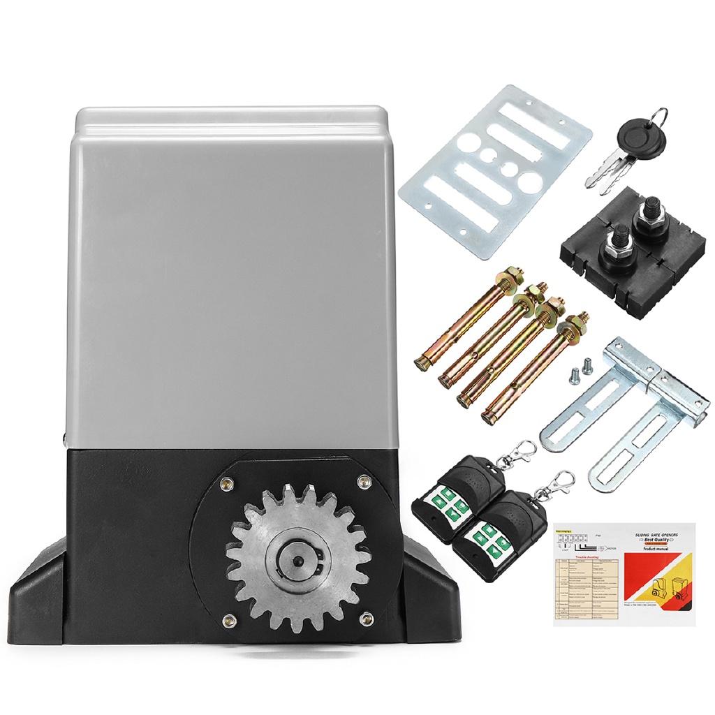 Электрический привод для раздвижных дверей 750 Вт с дистанционным управлением, мотор для плоских дверей, открыватель электрических ворот для виллы с 2 пультами дистанционного управления