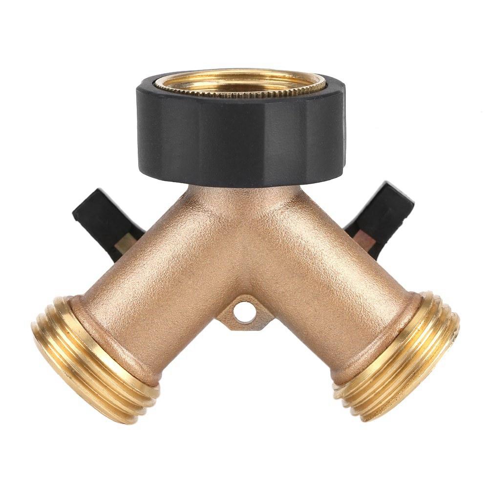 Brass Water Tap Adapter 2 Way Y Shape 3 4 Hose Connector for Garden Irrigation