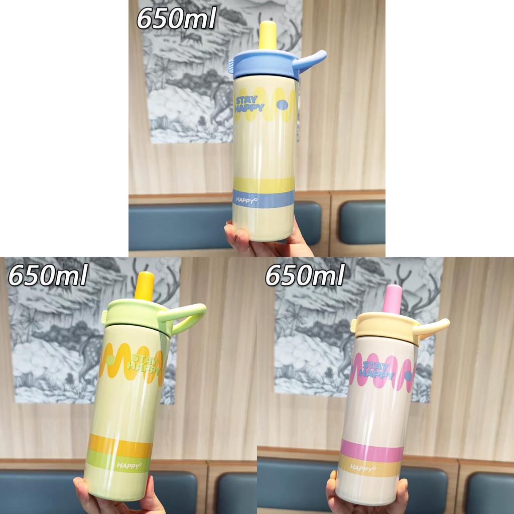Cute Fashion Girls Insulated Stainless Steel Travel Mug With Handle For Office And Outdoors
