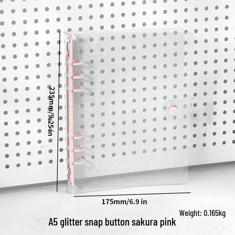 Прозрачный альбом с отрывными листами из ПВХ в корейском стиле формата А5/А6 и дневник ученика с 6 отверстиями