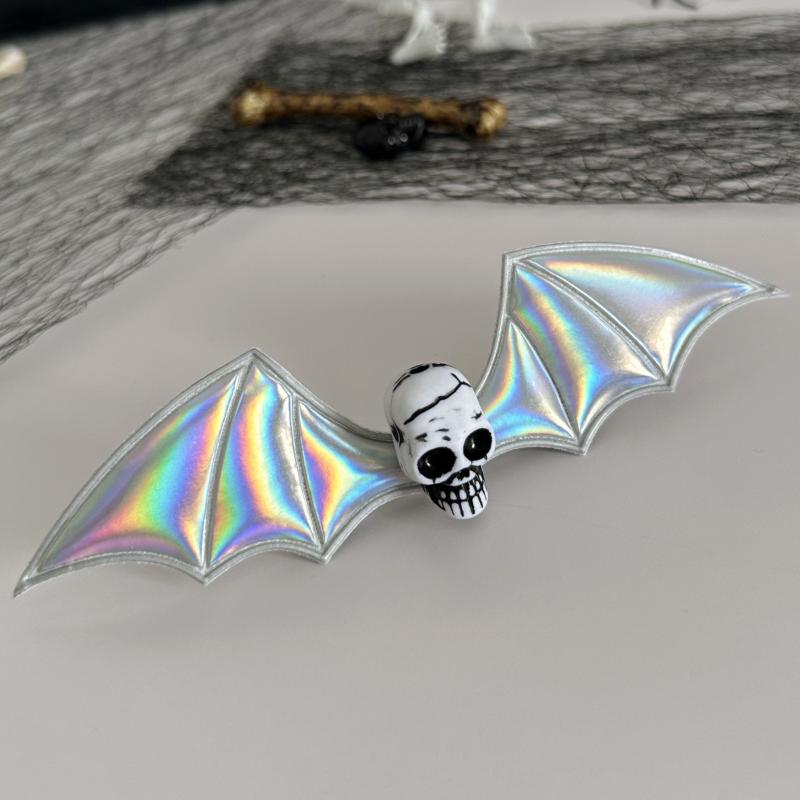 Темная Серия Хэллоуин Головной Убор Многоцветная Тыква Дьявол Крылья Летучей Мыши Боковой Головной Убор Заколка для Волос Забавный Дьявольский Аксессуар для Вечеринок