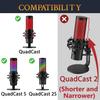 SOULWIT Microphone Foam Cover Pop Filter for HyperX QuadCast QuadCast S QuadCast 2S Wind Screen Replacement Black
