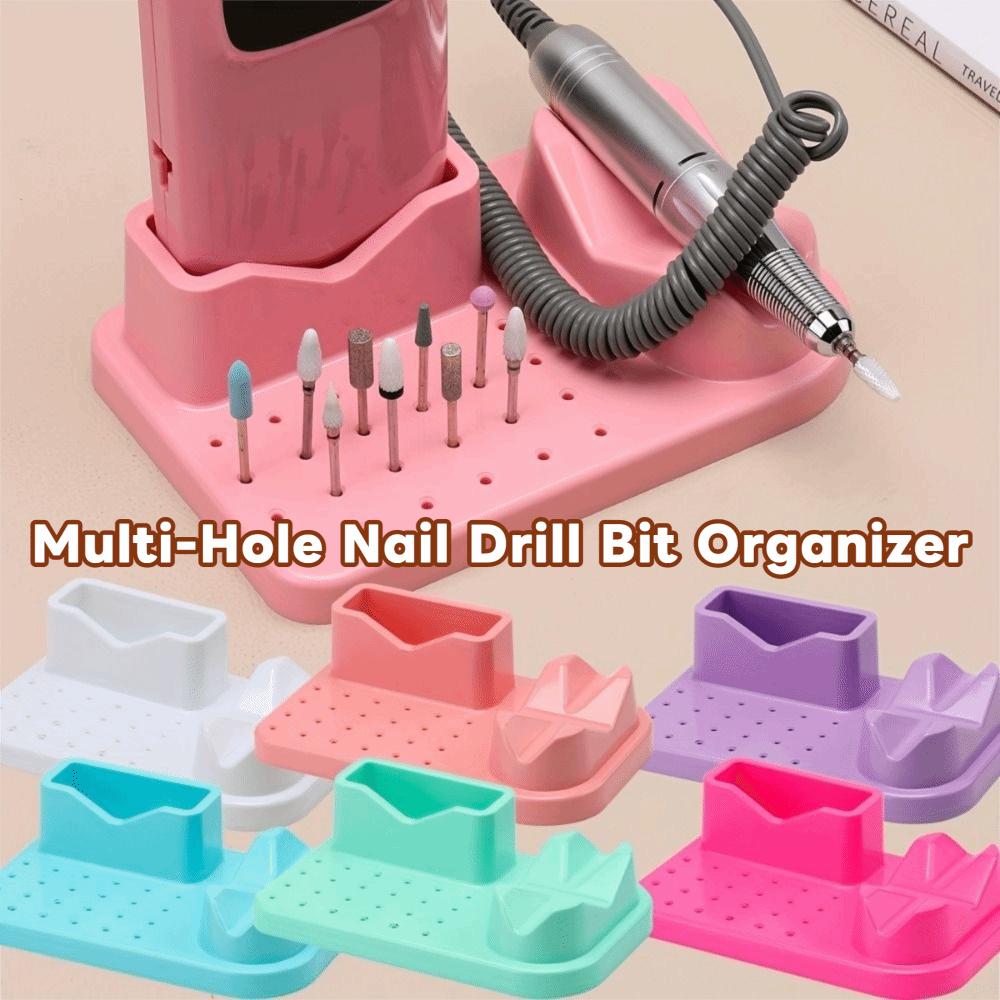 Grinder Rack Manicure Storage Box Plastic Portable Nail Art Tools Holder Tool Organization
