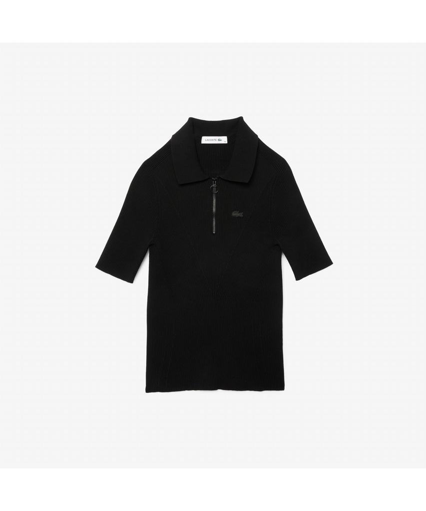 Женский приталенный свитер Lacoste с 3D-принтом и молнией на половину молнии Af2572-55G 031