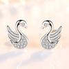 Womens Korean Fashion Anti-allergy 925 Silver Plated Simple Little Ear Stud Earrings Female Small Ear Jewelry Gifts