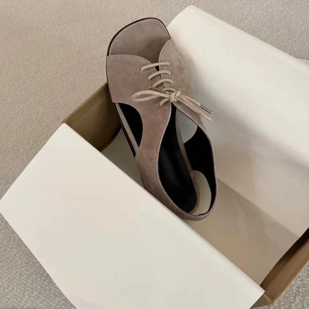 Fashion NEW Brown Flat Sandals Buckle Slingback Suede Women's Sandals Newest 2025 Summer Low Heels Casual Beach Shoes Sexy