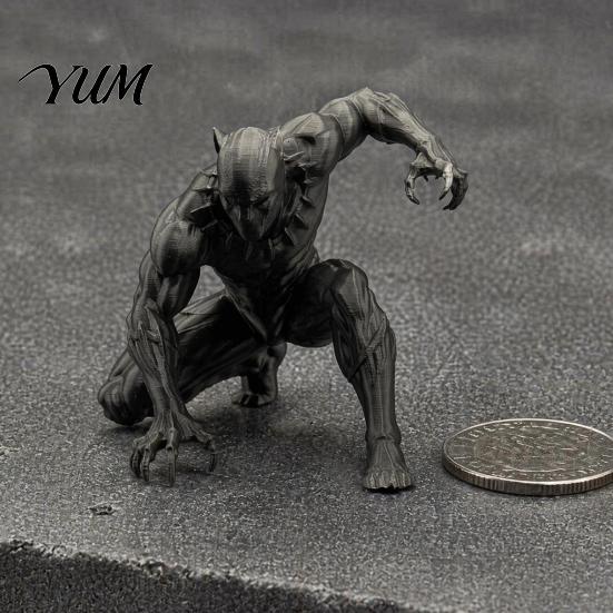 Коллекция в стиле Хардкор 3D-печатная фигурка Черной Пантеры, Статуя Воина, Современное Настольное Искусство, Боевая Поза Приседа, Матовый Декор для Игрового Стола