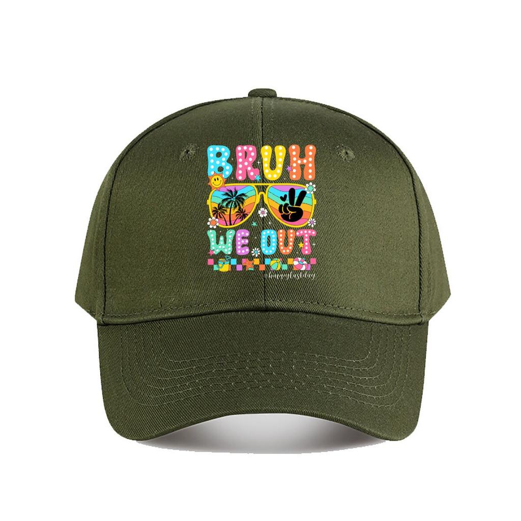 Bruh We Out Summer Beach Graphic Baseball Cap Fashion Unisex Sunhat Womens Outdoor Sports
