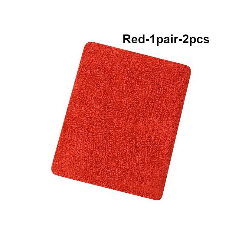 New Hot 1Pairs 2Pcs Set Breathable Cotton Wrist Sweatbands Sweat Absorbent Wristbands for Tennis Football Basketball Running Gym 1