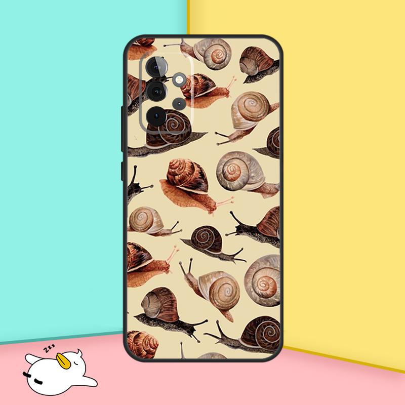 Cartoon Animal Snail Case For Samsung Galaxy A32 A52 A12 A14 A34 A54 A51 A71 A53 A33 A13 A15 A25 A35 A55 Cover