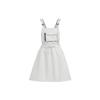 Originals Trefoil SS22 Solid Color Drawstring Strapless Dress Women Dress Off-White HS9496