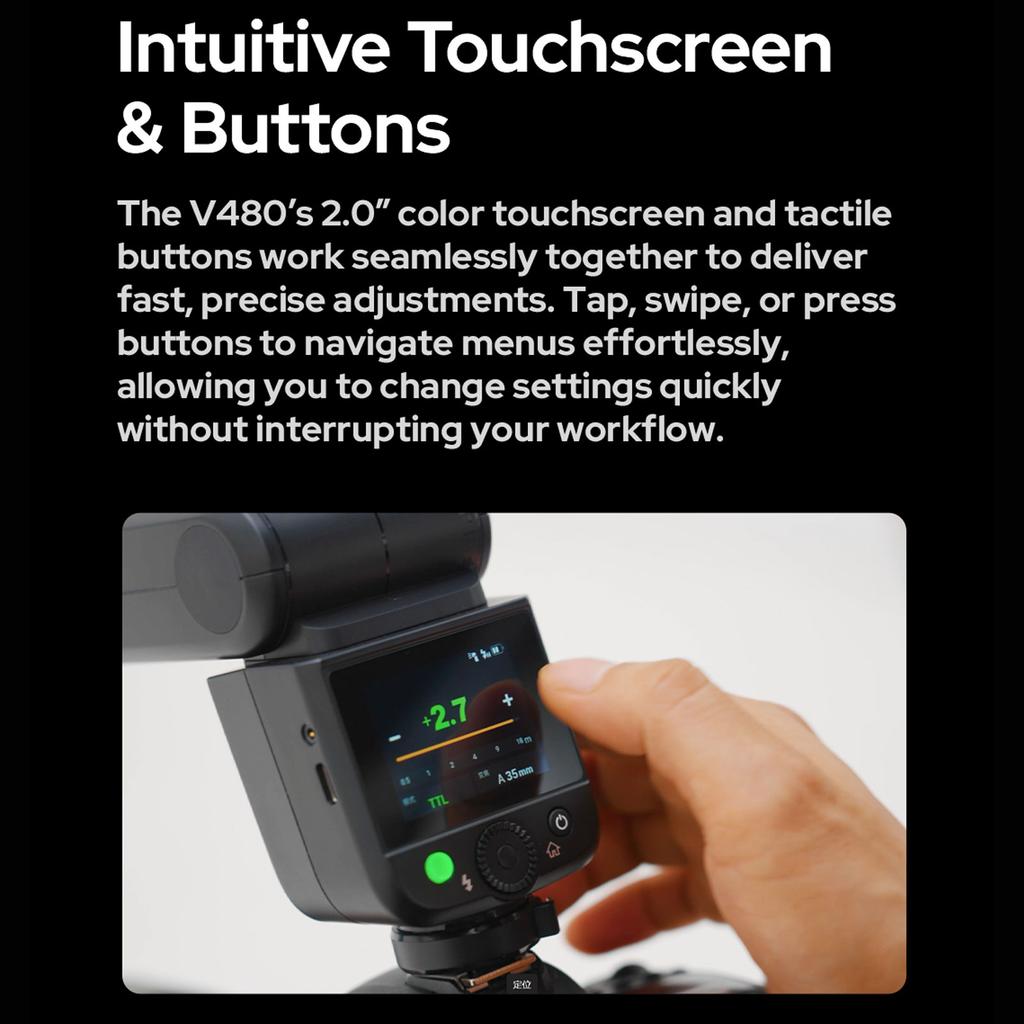 Wireless Camera Flash Adjustable Head Small Hot Shoe Light Support High Speed Sycn