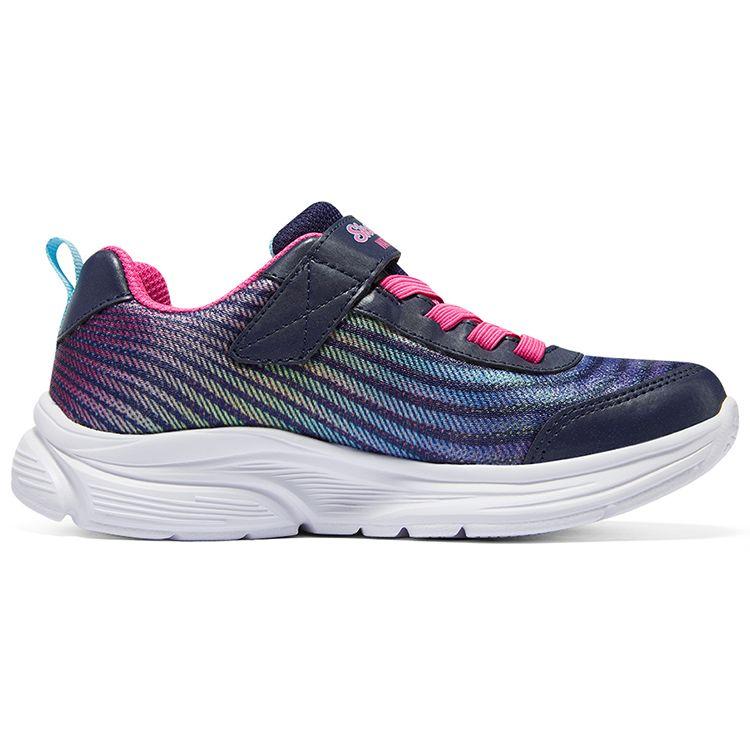 Skechers Удобные универсальные ударопоглощающие прочные низкие кроссовки для бега для девочек, детские кроссовки, темно-синие, разноцветные 303393L-NVMT
