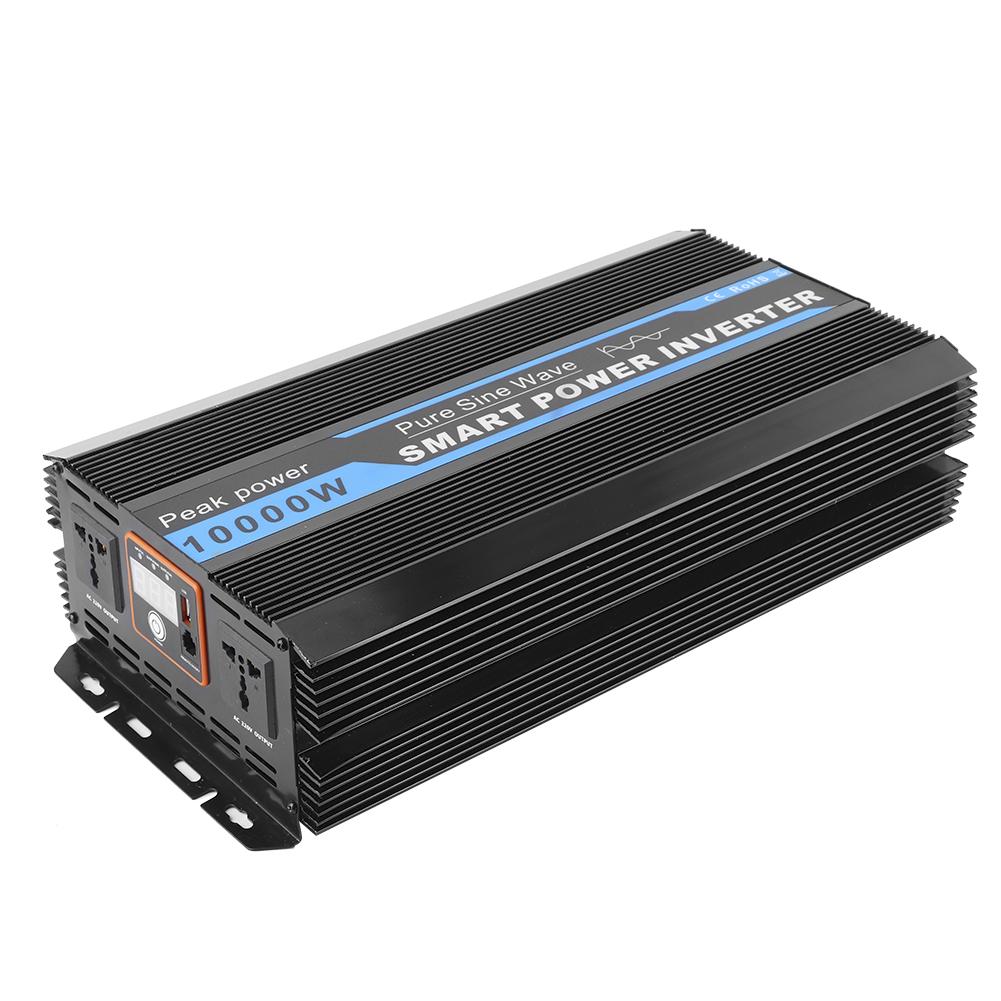 Автомобильный преобразователь мощности 10000 Вт, преобразователь напряжения с чистой синусоидальной волной, от 12 В до 220 В-240 В