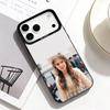 Luxury Brand Star Millie Bobby Phone Case For iPhone17,16,15,14,13,12,Pro Max Black Colored Silver Plated Inside Cover