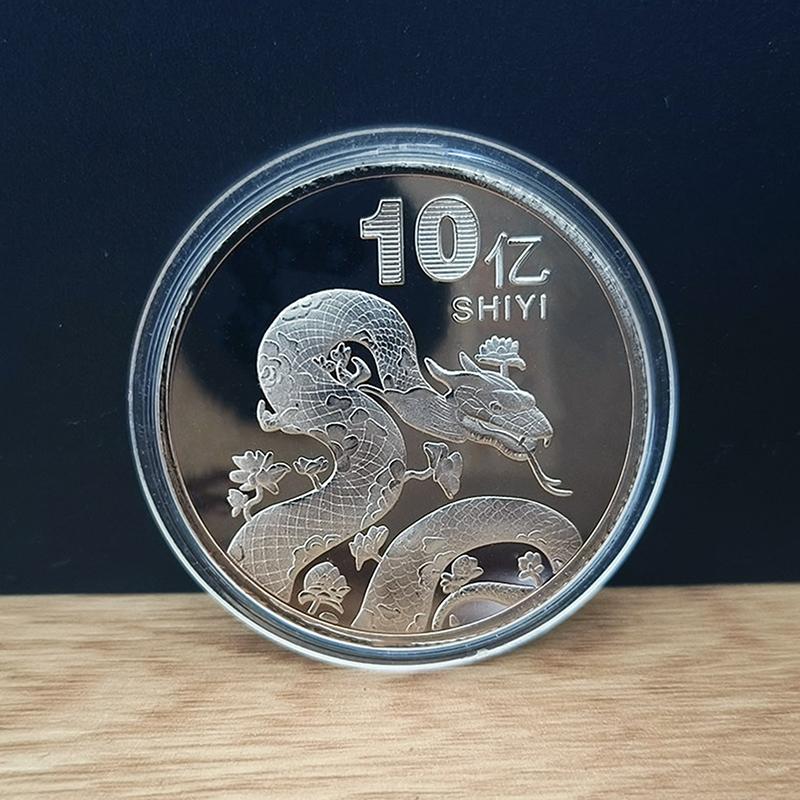 1 шт. 2025 год Змеи памятные монеты китайский зодиак змея медали 3D рельефные монеты коллекционные монеты года