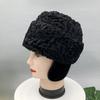 Snow Hat for Man Winter Warm Natural Sheep Fur Bomber Hats Outdoor Fur Hats