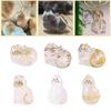 Cute Cat Hair Storage Keychain Pendant Backpack Ginger Cat Siamese Cat Hair Bag Hanging Pet Hair Souvenirs Gift for Cat Lovers
