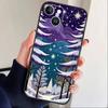 Чехол для телефона 'Звездная ночь' причудливый пейзаж для iPhone 16,15,14,13,12,17,Pro Max,Plus Силиконовый Черный чехол