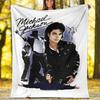 1pc Michael Jackson Theme Blanket - Digital Print, Polyester, Cozy for All Seasons, Perfect for Outdoor, and Travel