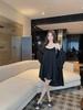 Summer new ice silk sexy nightgown women's thin comfortable suspender nightgown loungewear two-piece set with chest pad