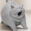 2 шт. Статуэтки зевающих кошек, 3D-печатные фигурки зевающих толстых кошек, Милые скульптуры кошек, Домашний настольный декор, Подарок для любителей кошек
