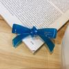 6.5cm Bowknot Acetate Alloy Hairclip Barrette Candy Pinky Color Side Clip Duck Bill for Children and Girls Kawai Korean Fashion