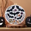 Halloween Embroidery Kit with Instructions Ghost & Gothic Stamped Cross Stitch Kits Needlepoint Kit for Adults & Beginners