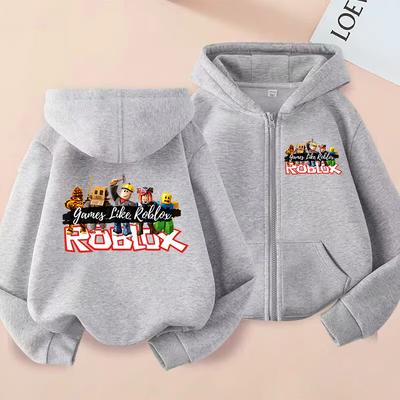 Roblox Hoodie Детская одежда с героями мультфильмов для девочек и мальчиков, толстовка с капюшоном Manga Hoody для малышей, повседневная верхняя одежда, подарок