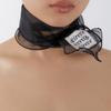 Eireve ORGANZA SEE-THROUGH SCARF_BLACK