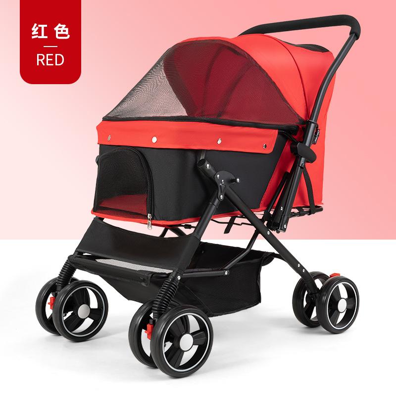 Реверсивная коляска для домашних животных Собака Собака Кошка Легкая Складная коляска для домашних животных Маленькая коляска для собак