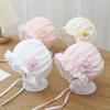 Breathable Baby Bonnet Hat Ruffle Lace Up Cap Fashion Baby Sun Hat